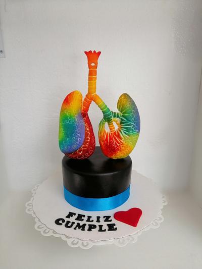 Rainbow lungs - Cake by Pame 