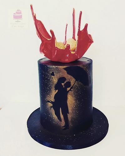 Love in the rain  - Cake by MayBel's cakes