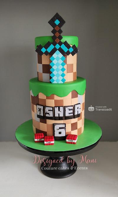 Minecraft Cake  - Cake by designed by mani