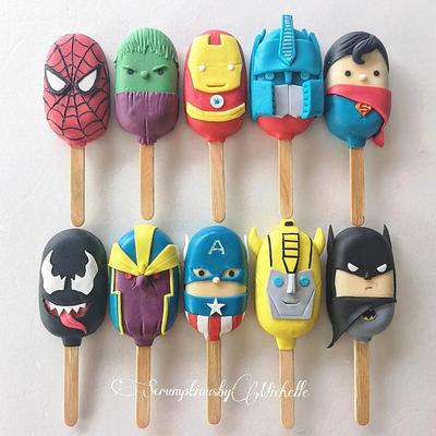 Superheroes Cakesicles - Cake by Michelle Chan
