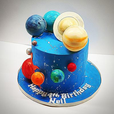 Solar system cake - Cake by The Custom Piece of Cake