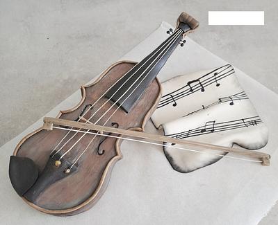 Violin fondant - Cake by Teresa