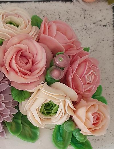 Buttercream  flowers  - Cake by ERENHURIYE