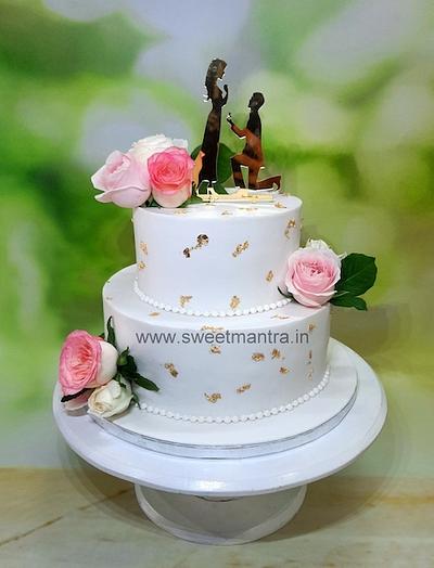 2 tier Wedding cake - Cake by Sweet Mantra Homemade Customized Cakes Pune