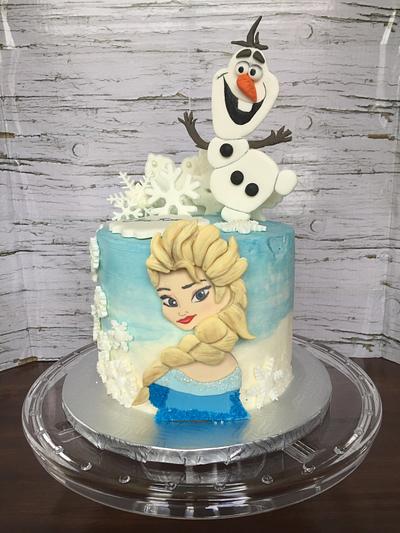Elsa and Olaf - Cake by Catherine
