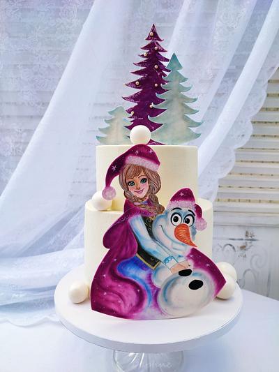 Anna and Olaf  - Cake by Daphne
