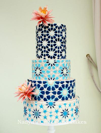 Islamic geometry and water lillies - Cake by Nadya