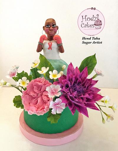 World Cancer Day “Sugar Flowers & Cakes in Bloom” - Cake by Hend Taha-HODZI CAKES
