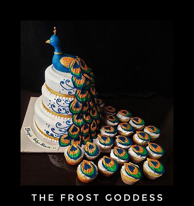 A royal peacock cake  - Cake by thefrostgoddess