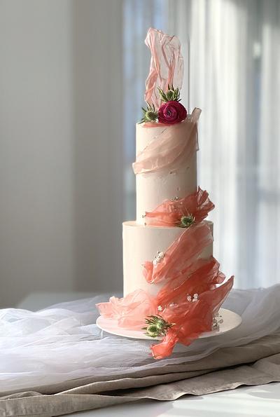 Pink romantic cake - Cake by SWEET architect