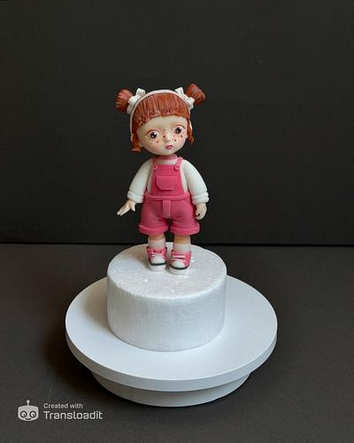 Cake topper Little girl 👧🏽  - Cake by Miss.whisk