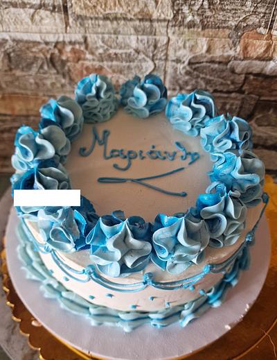 Blue vibes - Cake by Miavour's Bees Custom Cakes