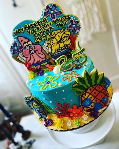 SpongeBob birthday cake  - Cake by Enchanted Bakes by Timothy 