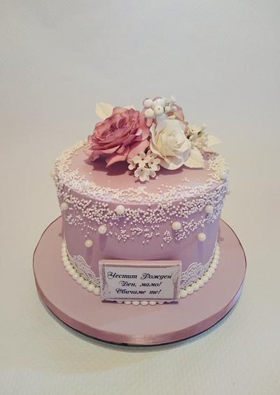 With rose color - Cake by Dari Karafizieva