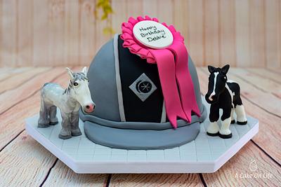 Horse Riding Hat Cake - Cake by Acakeonlife