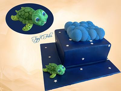 Christening cake with turtle - Cake by Felis Toporascu