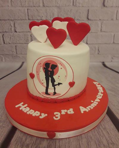 Anniversary cake  - Cake by Noha Sami