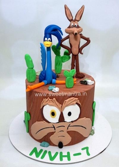 Coyote and roadrunner cake - Cake by Sweet Mantra Homemade Customized Cakes Pune