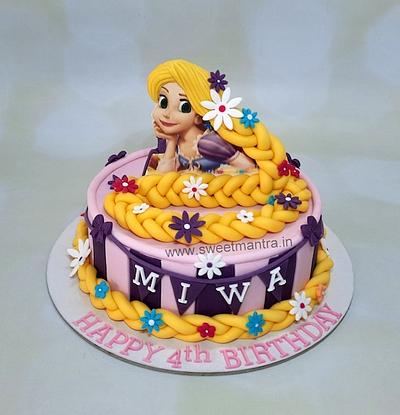 Princess Rapunzel long hair cake - Cake by Sweet Mantra Homemade Customized Cakes Pune