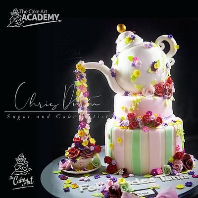 Teapot 3D Cake - Cake by Chris Durón from thecakeart.academy