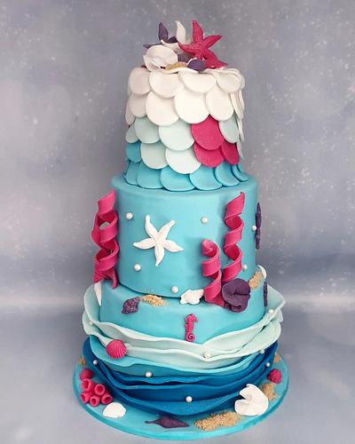 Mermaid  - Cake by Joan Sweet butterfly 