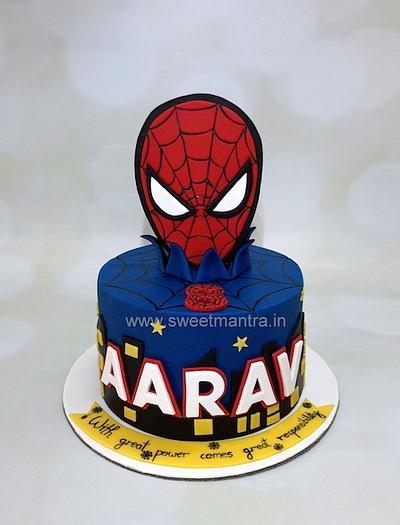 Spiderman mask cake - Cake by Sweet Mantra Homemade Customized Cakes Pune