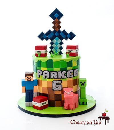 Minecraft Birthday Cake for Parker  - Cake by Cherry on Top Cakes