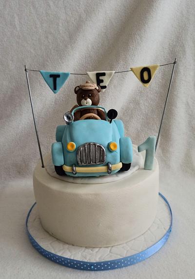 Teddy and car - Cake by Anka