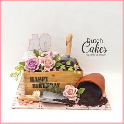 Flower box cake - Cake by Karen Dodenbier