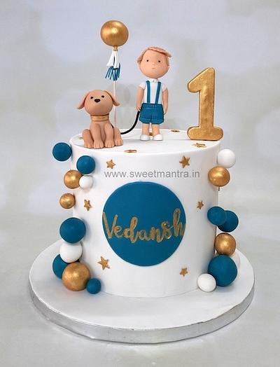 1st birthday cake for boy - Cake by Sweet Mantra Homemade Customized Cakes Pune