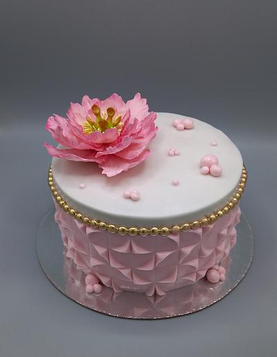 With sugar flowers  - Cake by Janka
