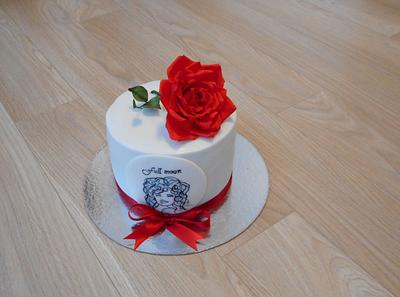 With sugar rose  - Cake by Janka