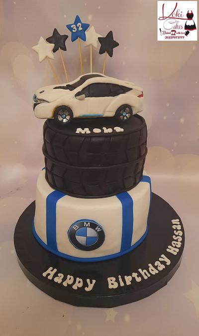 "BMW cars fans cake" - Cake by Noha Sami