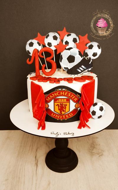 Manchester United football cake - Cake by Emily's Bakery