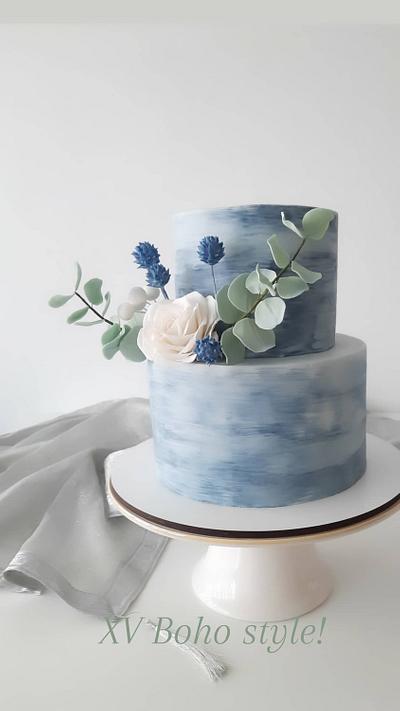 Painted cake boho style - Cake by Silvia Caballero