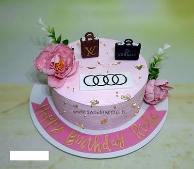 Customised cream cake for wife birthday - Cake by Sweet Mantra Homemade Customized Cakes Pune