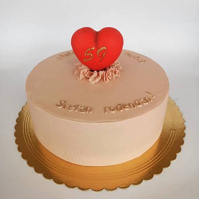 2 in 1 Marriage Anniversary and Birthday - Cake by Tortebymirjana