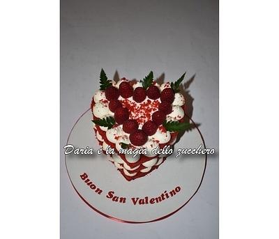 Red Velvet heart cake for Valentine's day - Cake by Daria Albanese