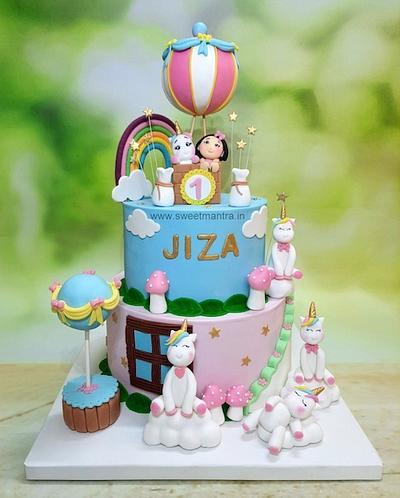 Unicorn 2 tier cake - Cake by Sweet Mantra Homemade Customized Cakes Pune