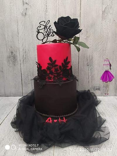Engagement cake - Cake by Lolodeliciouscake227
