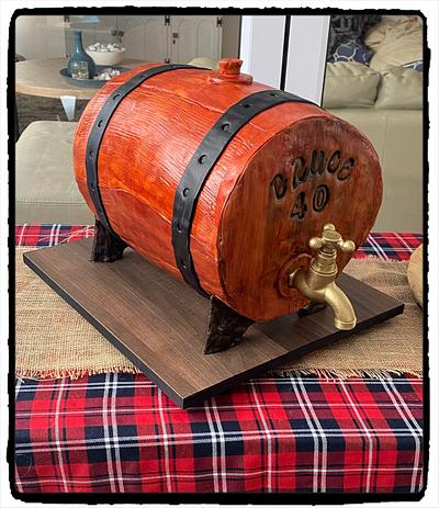Working whiskey barrel  - Cake by Rhona