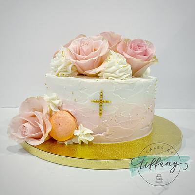 Girl Baptism - Christening- First Communion - Cake by Tiffany Crawford