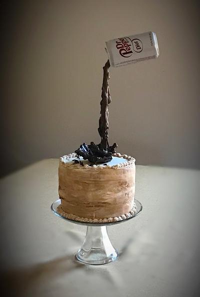 Dr. Pepper Defying Gravity - Cake by Wendy Army