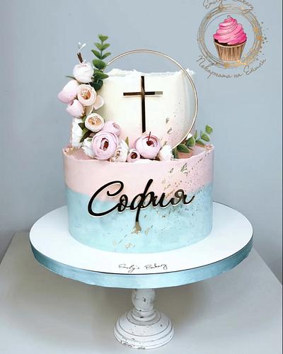 Christening cake for Sofiya - Cake by Emily's Bakery