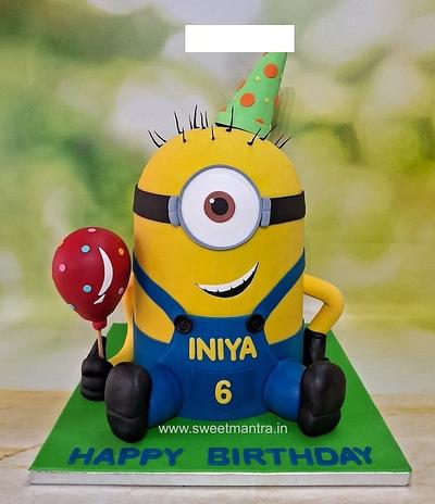 Big Minion shape 3D cake for kids birthday - Cake by Sweet Mantra Homemade Customized Cakes Pune