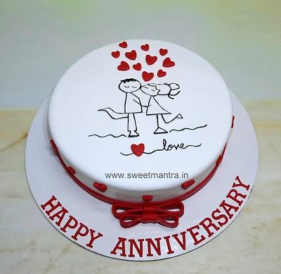 Latest Designer Anniversary cake - Cake by Sweet Mantra Homemade Customized Cakes Pune