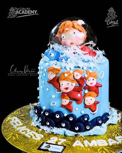 Ponyo Cake - Cake by Chris Durón from thecakeart.academy