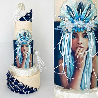Mermaid Wedding cake  - Cake by Cindy Sauvage 