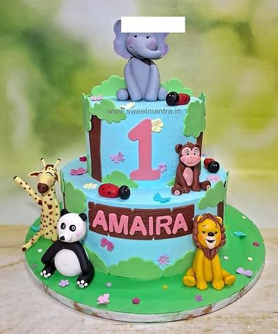 Jungle elephant cake - Cake by Sweet Mantra Homemade Customized Cakes Pune