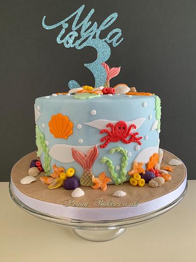 Under the sea! 🐟🐬 - Cake by Popsue